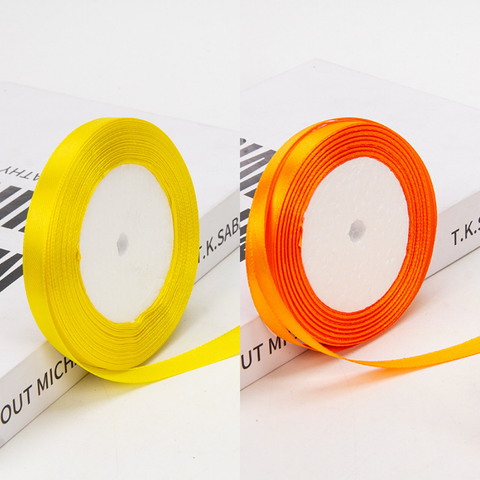 Rb 0.8cm trơn tone màu vàng cam