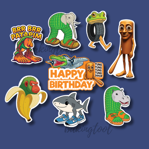 Set que giấy HPBD TUNG TUNG SAHUR