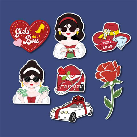 Set que giấy-PN HOA HỒNG ĐỎ