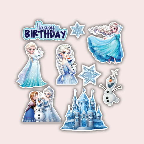 Set que giấy  HPBD công chúa Elsa - Nữ hoàng băng giá
