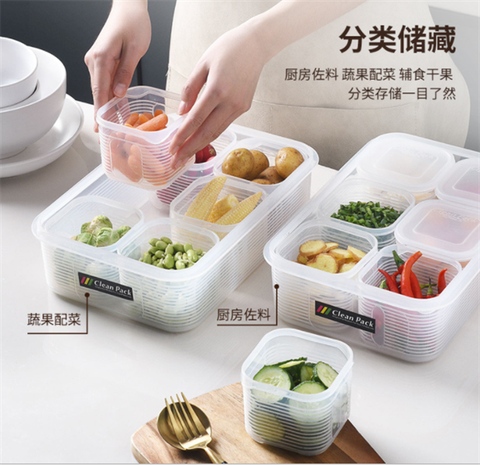Hộp nhựa to 29*19*9cm kèm 6 hộp nhỏ