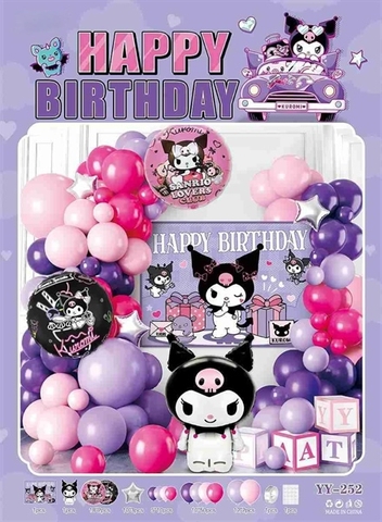 SET Bóng bay + Bóng chữ HPBD + PHụ kiện YY-252 (CÓ KÈM BƠM)