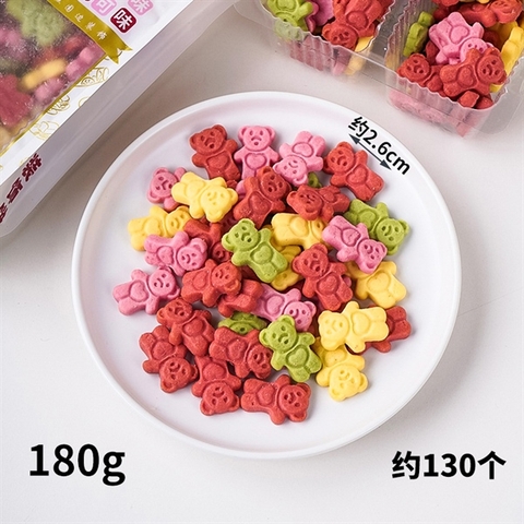 Bánh quy GẤU màu VÀNG, XANH. HỒNG 180g
