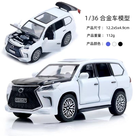 Xe LEXUS thép màu TRẮNG kèm hộp trong suốt