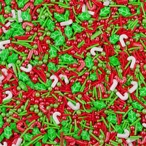 Cốm MC tròn đỏ+xanh+ lá xanh+ chữ J+gậy dài xanh đỏ