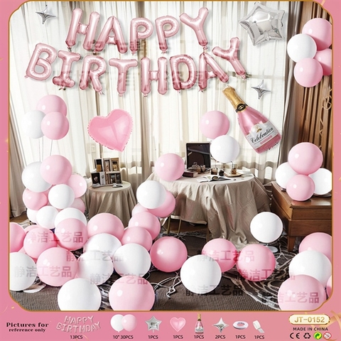 SET Bóng bay + Bóng chữ HPBD + PHụ kiện JT - 0152
