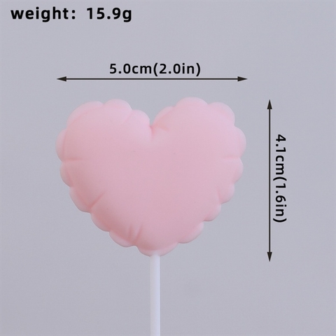 Que SLC kute tim HỒNG tròn 5*4.1cm