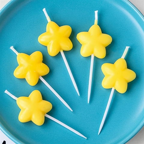 SET 5 nến SAO VÀNG 3D BÉO (vỉ)