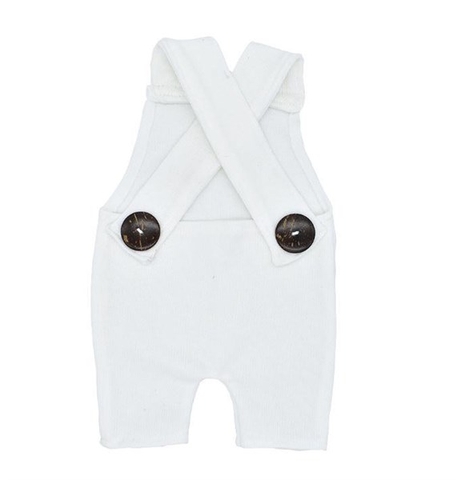 Quần yếm newborn màu TRẮNG + 2 cúc