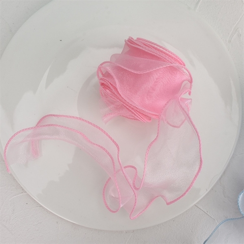 RB voan lụa quấn bánh HỒNG Không lõi 6cm * 5m