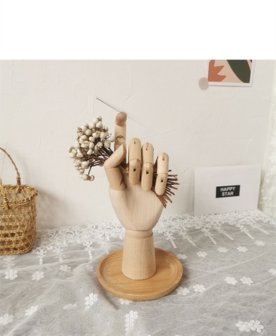 Mô hình bàn tay gỗ có khớp động dài 18cm