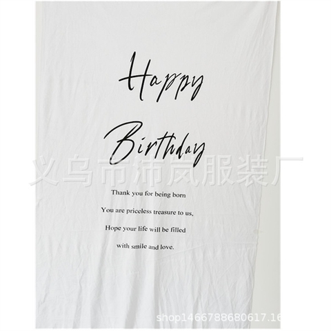 Backdrop chụp ảnh sinh nhật màu trắng size 90cm*160cm B2