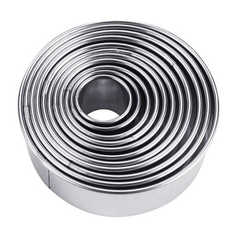 Set 11 khuôn nhấn tròn các size (đựng túi)