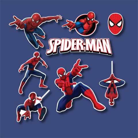 Set que giấy- Nhện Spiderman các dáng (Combo 2)