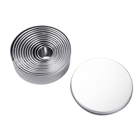 Set 11 khuôn nhấn tròn các size (ĐỰNG TRONG HỘP)