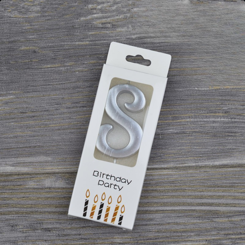 Nến số nhũ bạc 8