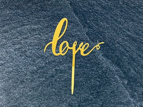 Topper mica Love Vàng