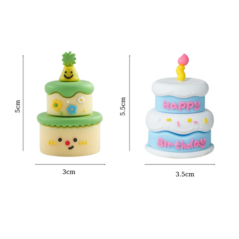 Kute bánh sinh nhật mini 2 tầng mix mẫu