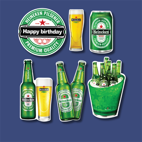 set que giấy bia Heineken xanh(combo 2)