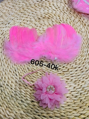 Cánh thiên thần HỒNG + nơ hồng