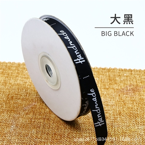 RB chữ Handmade 1cm màu ĐEN-NHỎ