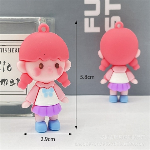 Kute SLC bé gáI VÁY TÍM TRẮNG + TÓC HỒNG