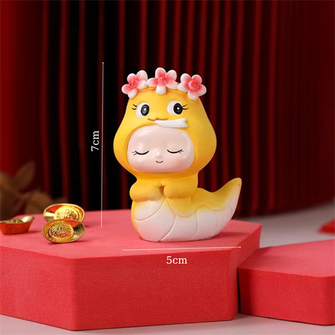 Bé RẮN SỨ VÀNG đội hoa ( mới)