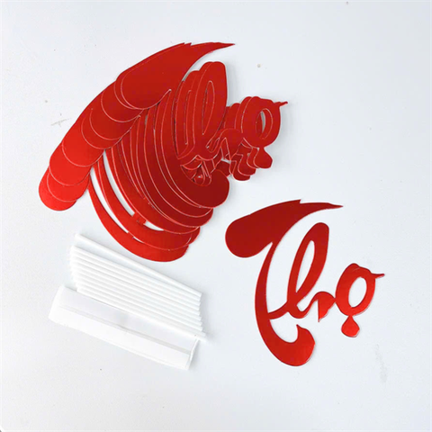 Set que giấy TẾT - 10 CHỮ THỌ ÉP NHŨ màu ĐỎ