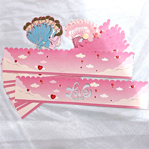 Quấn bánh VLT chữ LOVE hồng set 10