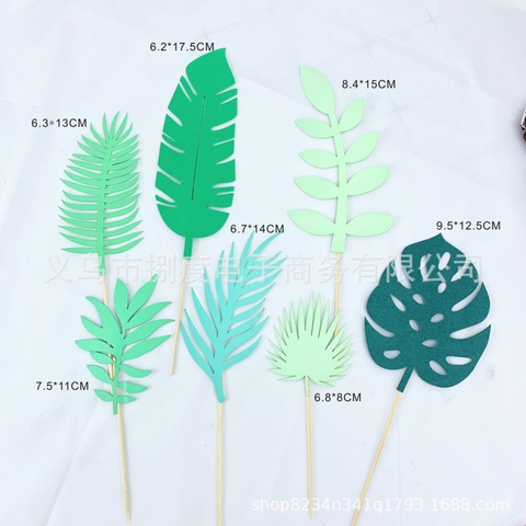 Set 7 lá xanh đậm mới