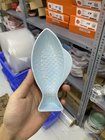Đĩa cá nhỏ LC size 16*3cm màu xanh da trời