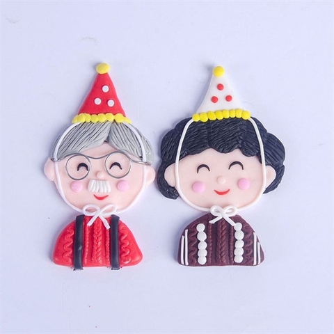 Que SLC kute Ông lão mũ sinh nhật đỏ+áo đỏ