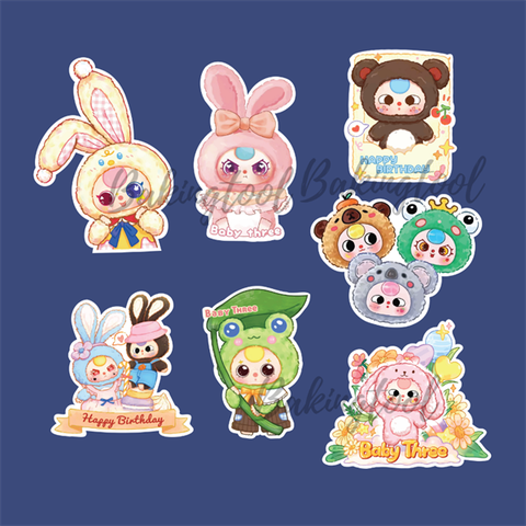 Set que giấy-BABY THREE tai vàng dài