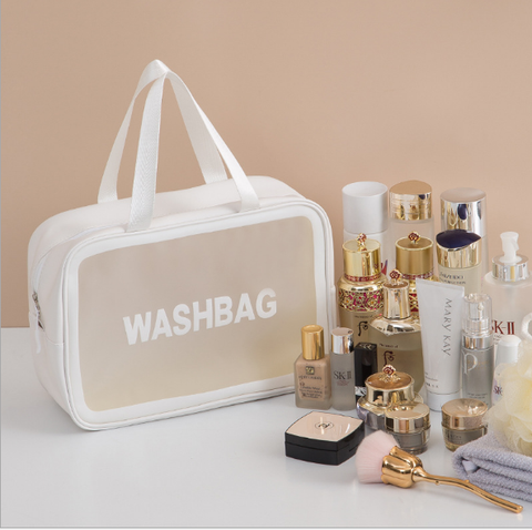Túi đựng đồ trang điểm size 22*13*7cm Washbag TRẮNG