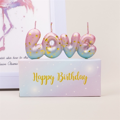 Nến chữ LOVE loang