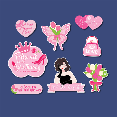 Set que giấy PN-Phụ nữ là để yêu thương (Combo 2)