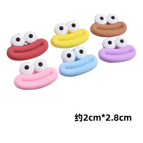 Set 6 môi vô tri sắc màu size bé (2*2.8cm)