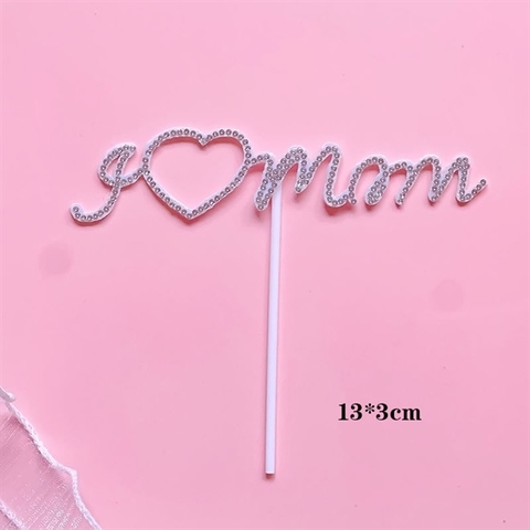 SET 10 que I TIM mom đính đá màu BẠC