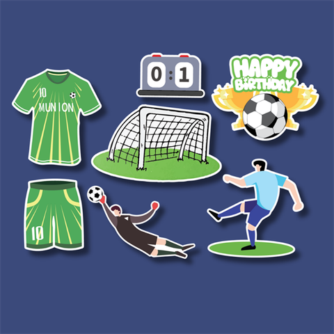 Set que giấy - cầu thủ bóng đá áo QUẦN ÁO XANH LÁ(combo 2)