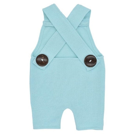 Quần yếm newborn màu XANH + 2 cúc