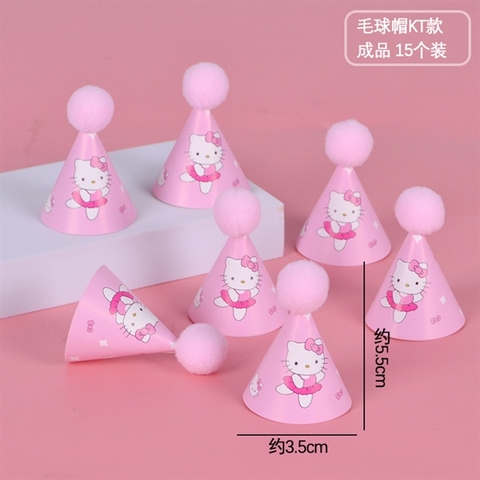 Set Mũ mini chop bông gấu KITTY gắn sẵn 15C