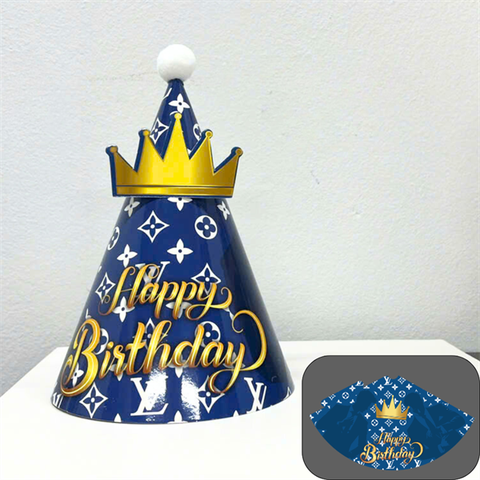 Mũ sinh nhật giấy-HPBD men VƯƠNG MIỆN (10 mũ)