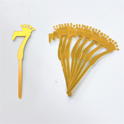 Set 10 mica SỐ 7 màu VÀNG