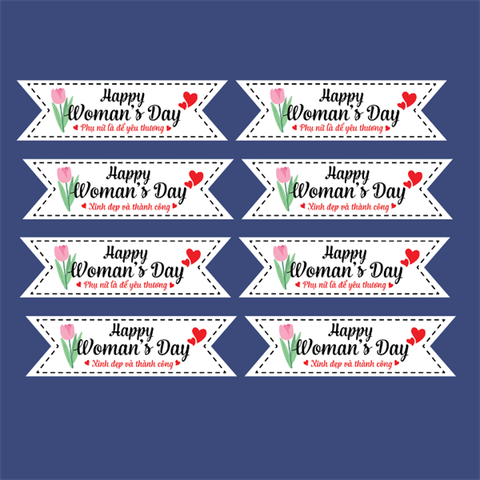 Set que giấy PN- TAG dài Happy WMD trắng (set 50)_