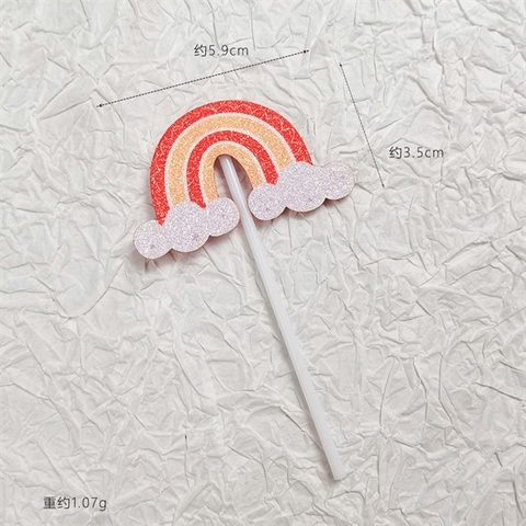 Que cắm cầu vồng vải kim tuyến M1