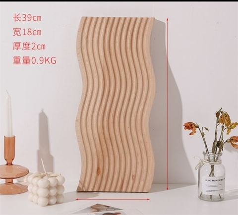 DC- Chụp ảnh - Gỗ chữ nhật lượn sóng (KT 39*18*2cm)