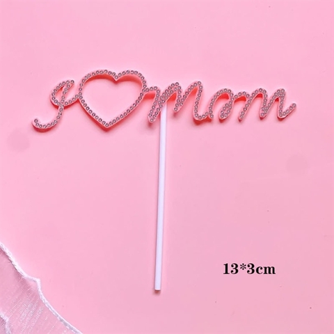 SET 10 que I TIM mom đính đá màu HỒNG