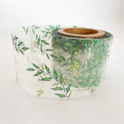 Mica cuộn bánh dày lá nhọn+ hoa vàng 10cm