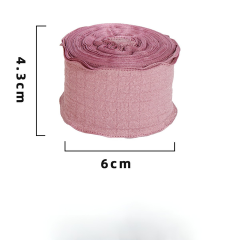 Rb nhăn không lõi màu hồng đậm 4cm*10m