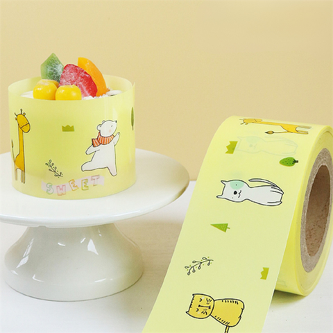 Mica cuộn bánh dày GẤU HƯƠU (8cm)